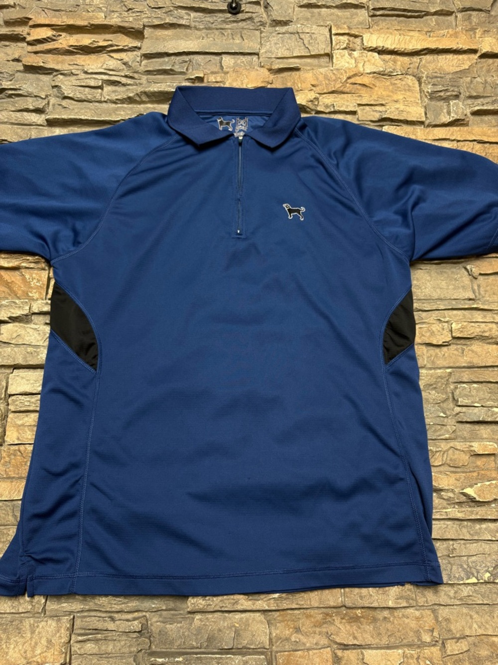 Black Dog Gear By Reebok Men’s Golf Polo Performance Shirt Sz Large Blue Casual